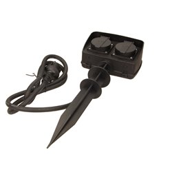 GNIAZDO OGRODOWE 2X2P+Z, 3680W, IP44, PRZEWÓD 1,5M H07RN-F 3X1,5MM2 ORNO GNIAZDO OGRODOWE 2X2P+Z, 3680W, IP44, PRZEWÓD 1,5M H07RN-F 3X1,5MM2 ORNO