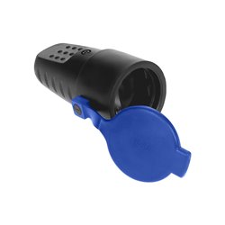 GNIAZDO GUMOWE PROSTE IP44 Z UZIEMIENIEM, CZARNE, WERSJA SCHUKO ORNO GNIAZDO GUMOWE PROSTE IP44 Z UZIEMIENIEM, CZARNE, WERSJA SCHUKO ORNO