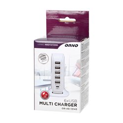 STACJA ŁADUJĄCA 6 X USB ORNO STACJA ŁADUJĄCA 6 X USB ORNO