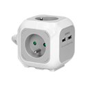 PRZEDŁUŻACZ 4 KROTNY 2P+Z, ŁADOWARKA 2XUSB, 1,4M H05VV-F 3X1MM2, SZARO-BIAŁY ORNO PRZEDŁUŻACZ 4 KROTNY 2P+Z, ŁADOWARKA 2XUSB, 1,4M H05VV-F 3X1MM2, SZARO-BIAŁY ORNO