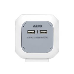 PRZEDŁUŻACZ 4 KROTNY 2P+Z (SCHUKO), ŁADOWARKA 2XUSB, 1,4M H05VV-F 3X1,5MM2, SZARO-BIAŁY ORNO PRZEDŁUŻACZ 4 KROTNY 2P+Z (SCHUKO), ŁADOWARKA 2XUSB, 1,4M H05VV-F 3X1,5MM2, SZARO-BIAŁY ORNO