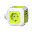 PRZEDŁUŻACZ 4-KROTNY(SCHUKO) Z ŁADOWARKĄ 2XUSB 1,4M LIMONKOWY ORNO PRZEDŁUŻACZ 4-KROTNY(SCHUKO) Z ŁADOWARKĄ 2XUSB 1,4M LIMONKOWY ORNO