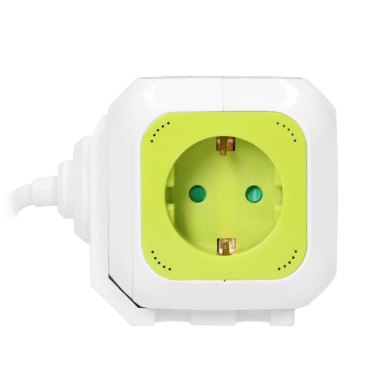 PRZEDŁUŻACZ 4-KROTNY(SCHUKO) Z ŁADOWARKĄ 2XUSB 1,4M LIMONKOWY ORNO PRZEDŁUŻACZ 4-KROTNY(SCHUKO) Z ŁADOWARKĄ 2XUSB 1,4M LIMONKOWY ORNO