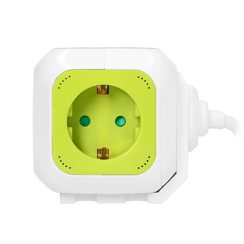 PRZEDŁUŻACZ 4-KROTNY(SCHUKO) Z ŁADOWARKĄ 2XUSB 1,4M LIMONKOWY ORNO PRZEDŁUŻACZ 4-KROTNY(SCHUKO) Z ŁADOWARKĄ 2XUSB 1,4M LIMONKOWY ORNO