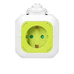 PRZEDŁUŻACZ 4-KROTNY(SCHUKO) Z ŁADOWARKĄ 2XUSB 1,4M LIMONKOWY ORNO PRZEDŁUŻACZ 4-KROTNY(SCHUKO) Z ŁADOWARKĄ 2XUSB 1,4M LIMONKOWY ORNO