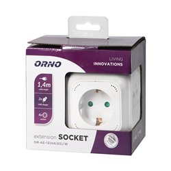 PRZEDŁUŻACZ 4 KROTNY 2P+Z (SCHUKO), ŁADOWARKA 2XUSB, 1,4M H05VV-F 3X1,5MM2, BIAŁY ORNO PRZEDŁUŻACZ 4 KROTNY 2P+Z (SCHUKO), ŁADOWARKA 2XUSB, 1,4M H05VV-F 3X1,5MM2, BIAŁY ORNO