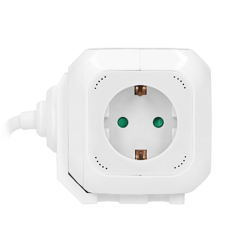 PRZEDŁUŻACZ 4 KROTNY 2P+Z (SCHUKO), ŁADOWARKA 2XUSB, 1,4M H05VV-F 3X1,5MM2, BIAŁY ORNO PRZEDŁUŻACZ 4 KROTNY 2P+Z (SCHUKO), ŁADOWARKA 2XUSB, 1,4M H05VV-F 3X1,5MM2, BIAŁY ORNO