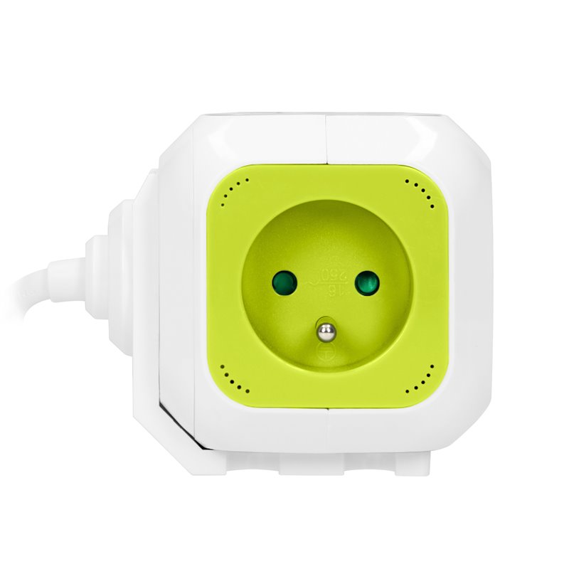 PRZEDŁUŻACZ 4-KROTNY Z ŁADOWARKĄ 2XUSB 1,4M LIMONKOWY ORNO PRZEDŁUŻACZ 4-KROTNY Z ŁADOWARKĄ 2XUSB 1,4M LIMONKOWY ORNO