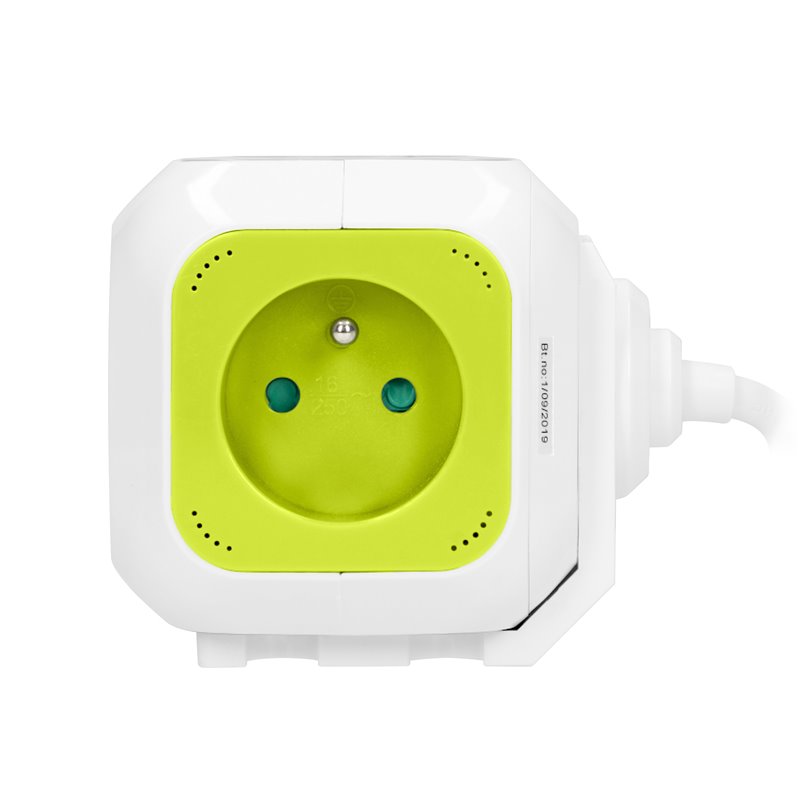 PRZEDŁUŻACZ 4-KROTNY Z ŁADOWARKĄ 2XUSB 1,4M LIMONKOWY ORNO PRZEDŁUŻACZ 4-KROTNY Z ŁADOWARKĄ 2XUSB 1,4M LIMONKOWY ORNO