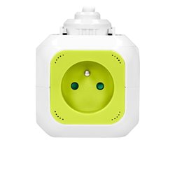 PRZEDŁUŻACZ 4-KROTNY Z ŁADOWARKĄ 2XUSB 1,4M LIMONKOWY ORNO PRZEDŁUŻACZ 4-KROTNY Z ŁADOWARKĄ 2XUSB 1,4M LIMONKOWY ORNO