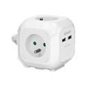 PRZEDŁUŻACZ 4 KROTNY 2P+Z, ŁADOWARKA 2XUSB, 1,4M H05VV-F 3X1MM2, BIAŁY ORNO PRZEDŁUŻACZ 4 KROTNY 2P+Z, ŁADOWARKA 2XUSB, 1,4M H05VV-F 3X1MM2, BIAŁY ORNO
