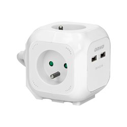 PRZEDŁUŻACZ 4 KROTNY 2P+Z, ŁADOWARKA 2XUSB, 1,4M H05VV-F 3X1MM2, BIAŁY ORNO PRZEDŁUŻACZ 4 KROTNY 2P+Z, ŁADOWARKA 2XUSB, 1,4M H05VV-F 3X1MM2, BIAŁY ORNO