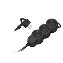 PRZEDŁUŻACZ 3-KROTNY 2P+Z (SCHUKO), 3M H05VV-F 3X1,0MM2, IMAX10A, PŁASKA WTYCZKA, CZARNY ORNO PRZEDŁUŻACZ 3-KROTNY 2P+Z (SCHUKO), 3M H05VV-F 3X1,0MM2, IMAX10A, PŁASKA WTYCZKA, CZARNY ORNO