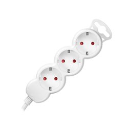 PRZEDŁUŻACZ 3-KROTNY 2P+Z (SCHUKO), 1,5M H05VV-F 3X1,0MM2 , IMAX10A, BIAŁY ORNO PRZEDŁUŻACZ 3-KROTNY 2P+Z (SCHUKO), 1,5M H05VV-F 3X1,0MM2 , IMAX10A, BIAŁY ORNO