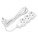 PRZEDŁUŻACZ 3-KROTNY 2P+Z (SCHUKO), 5M H05VV-F 3X1,0MM2, IMAX10A, BIAŁY ORNO PRZEDŁUŻACZ 3-KROTNY 2P+Z (SCHUKO), 5M H05VV-F 3X1,0MM2, IMAX10A, BIAŁY ORNO