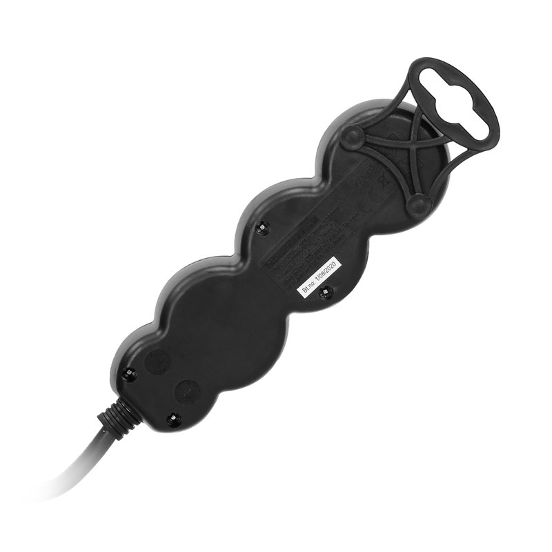 PRZEDŁUŻACZ 3-KROTNY 2P+Z, 3M H05VV-F 3X1,0MM2, IMAX10A, PŁASKA WTYCZKA, CZARNY ORNO PRZEDŁUŻACZ 3-KROTNY 2P+Z, 3M H05VV-F 3X1,0MM2, IMAX10A, PŁASKA WTYCZKA, CZARNY ORNO