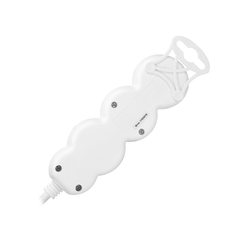 PRZEDŁUŻACZ 3-KROTNY 2P+Z, 3M H05VV-F 3X1,0MM2, IMAX10A, BIAŁY ORNO PRZEDŁUŻACZ 3-KROTNY 2P+Z, 3M H05VV-F 3X1,0MM2, IMAX10A, BIAŁY ORNO