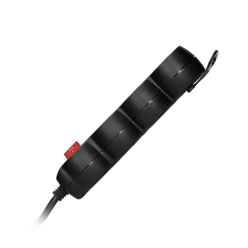 PRZEDŁUŻACZ 3-KROTNY 2P+Z Z WYŁĄCZNIKIEM, 1,5M H05VV-F 3X1,0MM2, IMAX10A, PŁASKA WTYCZKA, CZARNY ORNO PRZEDŁUŻACZ 3-KROTNY 2P+Z Z WYŁĄCZNIKIEM, 1,5M H05VV-F 3X1,0MM2, IMAX10A, PŁASKA WTYCZKA, CZARNY ORNO