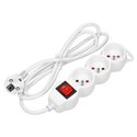 PRZEDŁUŻACZ 3-KROTNY 2P+Z Z WYŁĄCZNIKIEM, 1,5M H05VV-F 3X1,0MM2, IMAX10A, BIAŁY ORNO PRZEDŁUŻACZ 3-KROTNY 2P+Z Z WYŁĄCZNIKIEM, 1,5M H05VV-F 3X1,0MM2, IMAX10A, BIAŁY ORNO