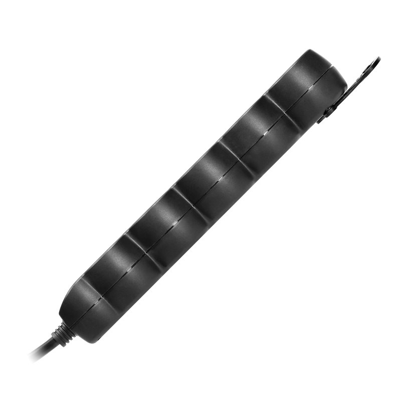 PRZEDŁUŻACZ 5-KROTNY 2P+Z, 3M H05VV-F 3X1,0MM2, IMAX10A, PŁASKA WTYCZKA, CZARNY ORNO PRZEDŁUŻACZ 5-KROTNY 2P+Z, 3M H05VV-F 3X1,0MM2, IMAX10A, PŁASKA WTYCZKA, CZARNY ORNO