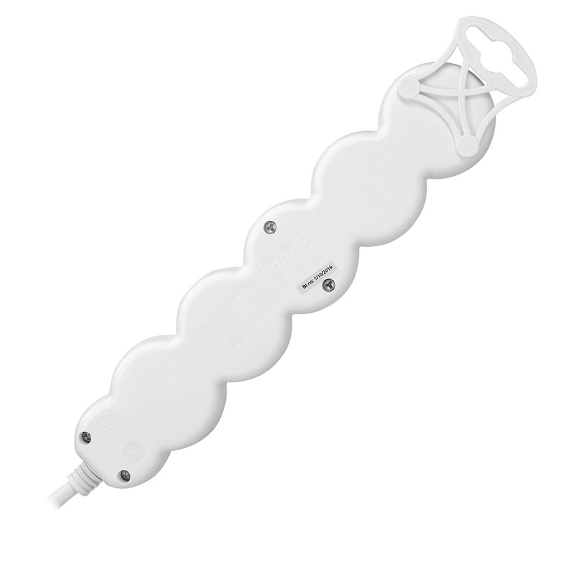 PRZEDŁUŻACZ 5-KROTNY 2P+Z, 3M H05VV-F 3X1,0MM2, IMAX10A, BIAŁY ORNO PRZEDŁUŻACZ 5-KROTNY 2P+Z, 3M H05VV-F 3X1,0MM2, IMAX10A, BIAŁY ORNO