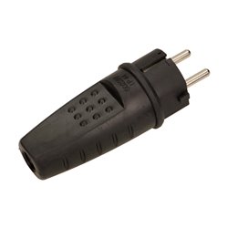WTYCZKA GUMOWA PROSTA IP44, CZARNA ORNO WTYCZKA GUMOWA PROSTA IP44, CZARNA ORNO