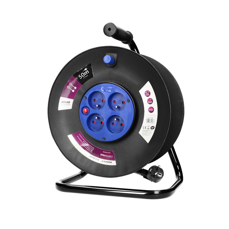PRZEDŁUŻACZ BĘBNOWY, 4 GNIAZDA 2P+Z, KABEL PVC H05VV-F 3X1,5MM2, DŁUGOŚĆ 50M, TERMIK, PRZESŁONY TORÓW PRĄDOWYCH. ORNO PRZEDŁUŻACZ BĘBNOWY, 4 GNIAZDA 2P+Z, KABEL PVC H05VV-F 3X1,5MM2, DŁUGOŚĆ 50M, TERMIK, PRZESŁONY TORÓW PRĄDOWYCH. ORNO