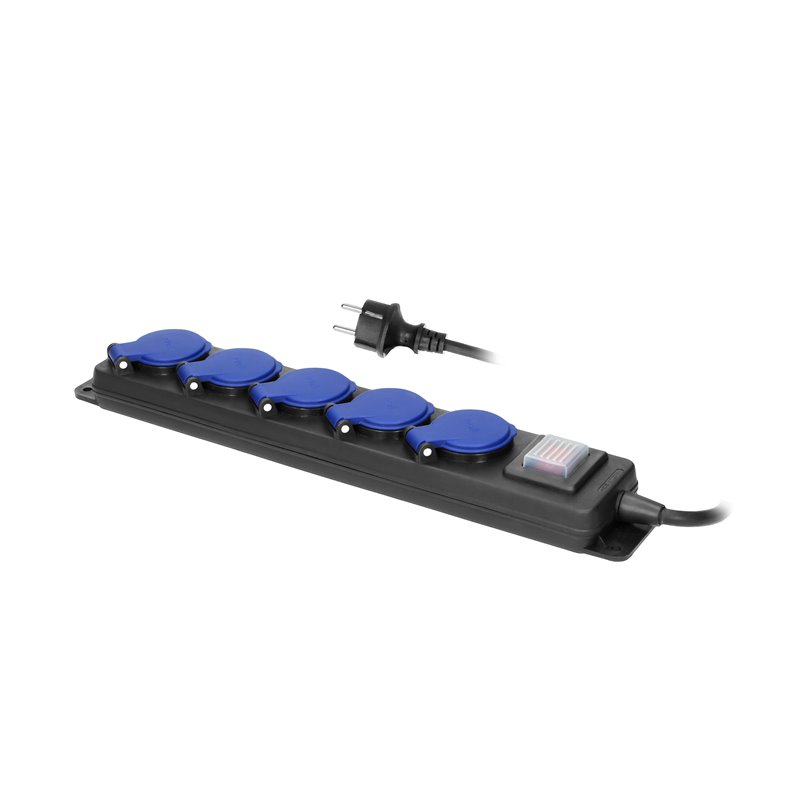 PRZEDŁUŻACZ WARSZTATOWY BRYZGOSZCZELNY Z WYŁĄCZNIKIEM, 5 GNIAZD 2P+Z, IP44, PRZEWÓD GUMOWY, H05RR-F 3X1,5MM2, DŁUGOŚĆ 3M ORNO PRZEDŁUŻACZ WARSZTATOWY BRYZGOSZCZELNY Z WYŁĄCZNIKIEM, 5 GNIAZD 2P+Z, IP44, PRZEWÓD GUMOWY, H05RR-F 3X1,5MM2, DŁUGOŚĆ 3M ORNO