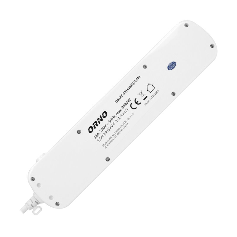 LISTWA ZASILAJĄCA "MULTISWITCH", 6 GNIAZD 2P+Z (SCHUKO), KABEL 3X1,5MM2, DŁUGOŚĆ 1,5M, Z WYŁĄCZNIKAMI PODŚWIETLANYMI: GŁÓWNYM DW LISTWA ZASILAJĄCA "MULTISWITCH", 6 GNIAZD 2P+Z (SCHUKO), KABEL 3X1,5MM2, DŁUGOŚĆ 1,5M, Z WYŁĄCZNIKAMI PODŚWIETLANYMI: GŁÓWNYM DW
