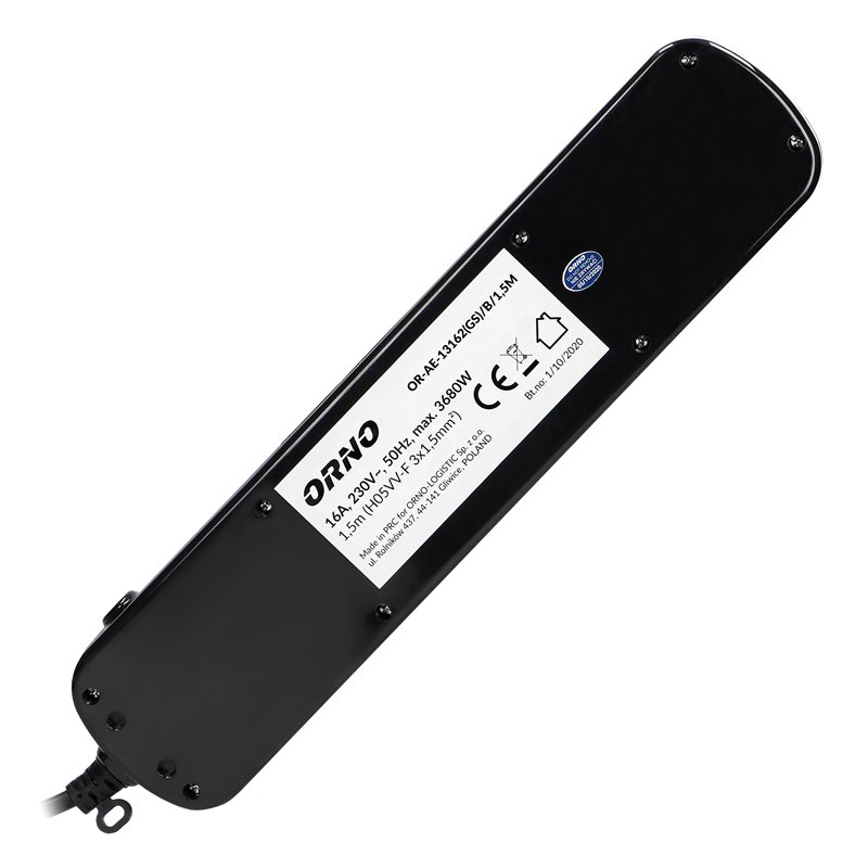 LISTWA ZASILAJĄCA "MULTISWITCH", 6 GNIAZD 2P+Z (SCHUKO), KABEL 3X1,0MM2, DŁUGOŚĆ 1,5M. WYŁĄCZNIK TERMICZNY. 10A/230 VAC, CZARNY LISTWA ZASILAJĄCA "MULTISWITCH", 6 GNIAZD 2P+Z (SCHUKO), KABEL 3X1,0MM2, DŁUGOŚĆ 1,5M. WYŁĄCZNIK TERMICZNY. 10A/230 VAC, CZARNY