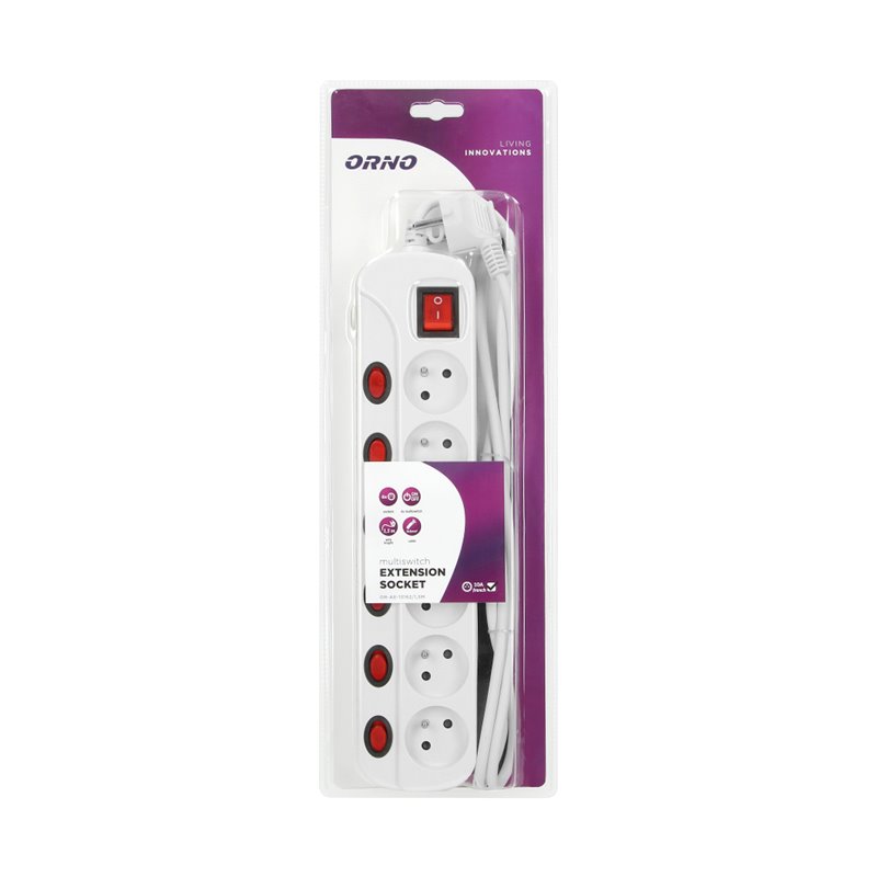 LISTWA ZASILAJĄCA "MULTISWITCH", 6 GNIAZD 2P+Z, KABEL 3X1,0MM2, DŁUGOŚĆ 1,5M, Z WYŁĄCZNIKAMI PODŚWIETLANYMI: GŁÓWNYM DWUTOROWYM LISTWA ZASILAJĄCA "MULTISWITCH", 6 GNIAZD 2P+Z, KABEL 3X1,0MM2, DŁUGOŚĆ 1,5M, Z WYŁĄCZNIKAMI PODŚWIETLANYMI: GŁÓWNYM DWUTOROWYM