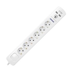LISTWA PRZECIWPRZEPIĘCIOWA, 6 GNIAZD 2P+Z (SCHUKO), KABEL 3X1,5MM2, DŁUGOŚĆ 3M, Z WYŁĄCZNIKIEM PODŚWIETLANYM DWUTOROWYM. 16A/230 LISTWA PRZECIWPRZEPIĘCIOWA, 6 GNIAZD 2P+Z (SCHUKO), KABEL 3X1,5MM2, DŁUGOŚĆ 3M, Z WYŁĄCZNIKIEM PODŚWIETLANYM DWUTOROWYM. 16A/230