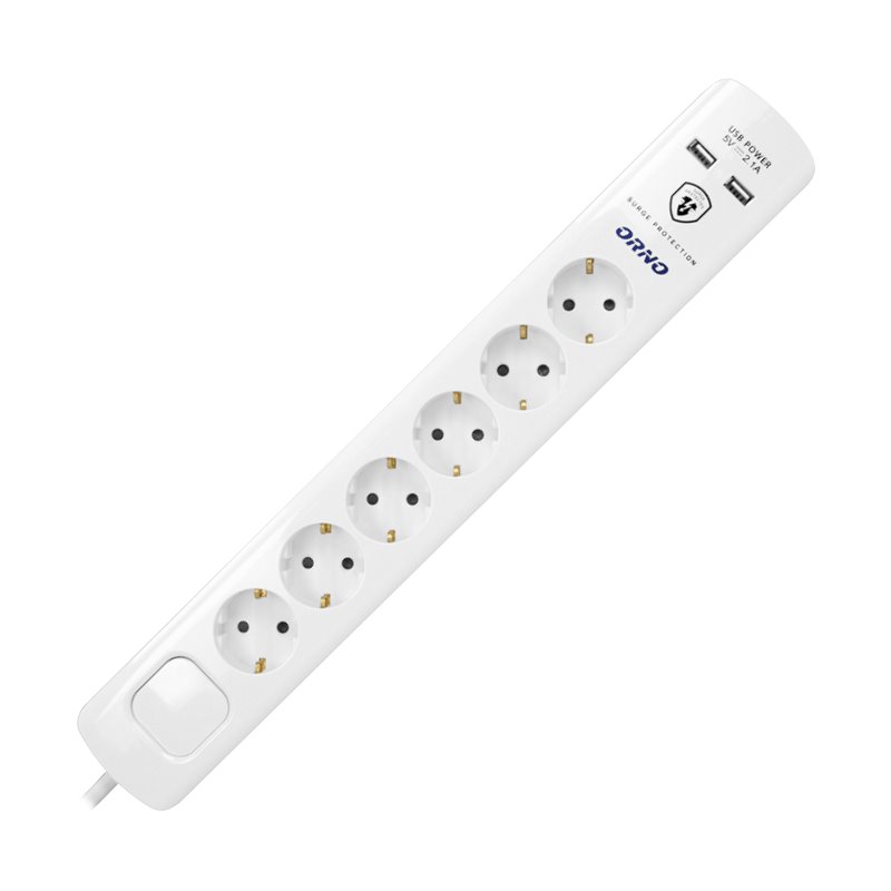 LISTWA PRZECIWPRZEPIĘCIOWA, 6 GNIAZD 2P+Z (SCHUKO), KABEL 3X1,5MM2, DŁUGOŚĆ 3M, Z WYŁĄCZNIKIEM PODŚWIETLANYM DWUTOROWYM. 16A/230 LISTWA PRZECIWPRZEPIĘCIOWA, 6 GNIAZD 2P+Z (SCHUKO), KABEL 3X1,5MM2, DŁUGOŚĆ 3M, Z WYŁĄCZNIKIEM PODŚWIETLANYM DWUTOROWYM. 16A/230