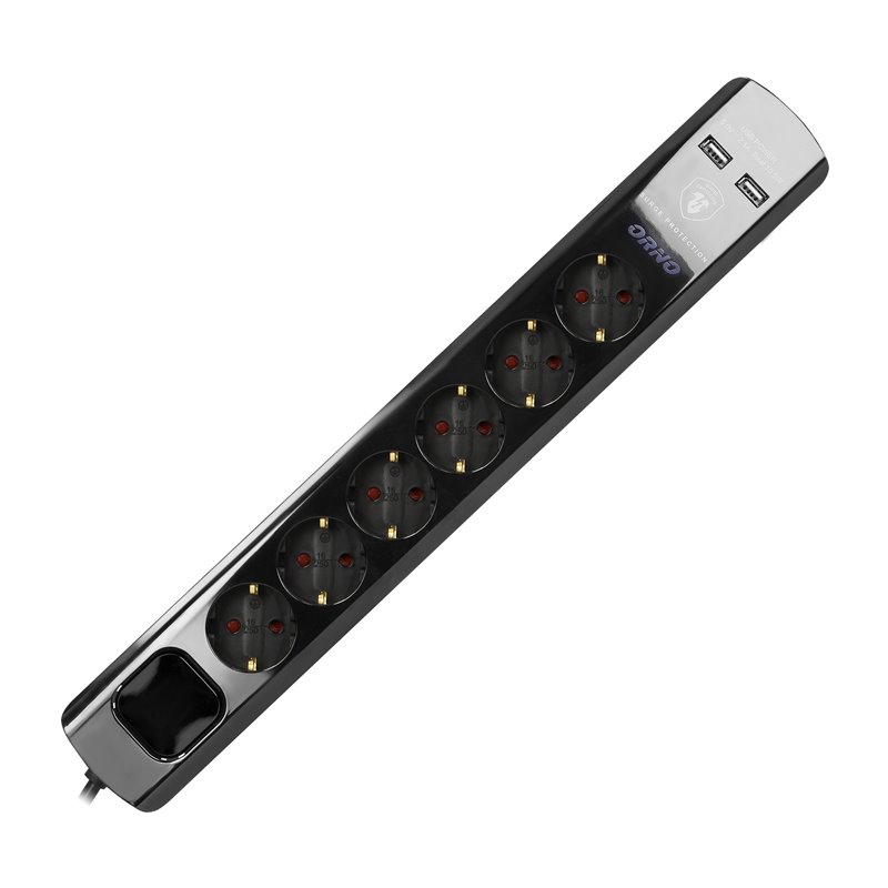 LISTWA PRZECIWPRZEPIĘCIOWA, 6 GNIAZD 2P+Z (SCHUKO), KABEL 3X1,5MM2, DŁUGOŚĆ 3M, CZARNA, 16A/230 VAC, Z OCHRONNIKIEM PRZECIWPRZEP LISTWA PRZECIWPRZEPIĘCIOWA, 6 GNIAZD 2P+Z (SCHUKO), KABEL 3X1,5MM2, DŁUGOŚĆ 3M, CZARNA, 16A/230 VAC, Z OCHRONNIKIEM PRZECIWPRZEP