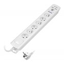 LISTWA PRZECIWPRZEPIĘCIOWA, 6 GNIAZD 2P+Z, KABEL 3X1,0MM2, DŁUGOŚĆ 3M, Z WYŁĄCZNIKIEM PODŚWIETLANYM DWUTOROWYM. 10A/230 VAC, OCH LISTWA PRZECIWPRZEPIĘCIOWA, 6 GNIAZD 2P+Z, KABEL 3X1,0MM2, DŁUGOŚĆ 3M, Z WYŁĄCZNIKIEM PODŚWIETLANYM DWUTOROWYM. 10A/230 VAC, OCH