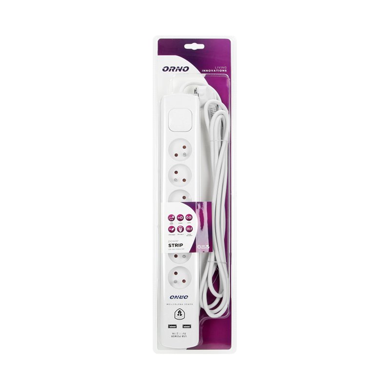 LISTWA PRZECIWPRZEPIĘCIOWA, 6 GNIAZD 2P+Z, KABEL 3X1,0MM2, DŁUGOŚĆ 3M, Z WYŁĄCZNIKIEM PODŚWIETLANYM DWUTOROWYM. 10A/230 VAC, OCH LISTWA PRZECIWPRZEPIĘCIOWA, 6 GNIAZD 2P+Z, KABEL 3X1,0MM2, DŁUGOŚĆ 3M, Z WYŁĄCZNIKIEM PODŚWIETLANYM DWUTOROWYM. 10A/230 VAC, OCH