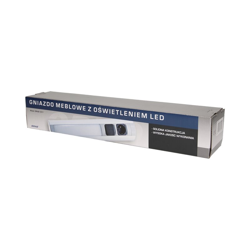 GNIAZDO MEBLOWE Z OŚWIETLENIEM LED 1X2P+Z ORNO GNIAZDO MEBLOWE Z OŚWIETLENIEM LED 1X2P+Z ORNO
