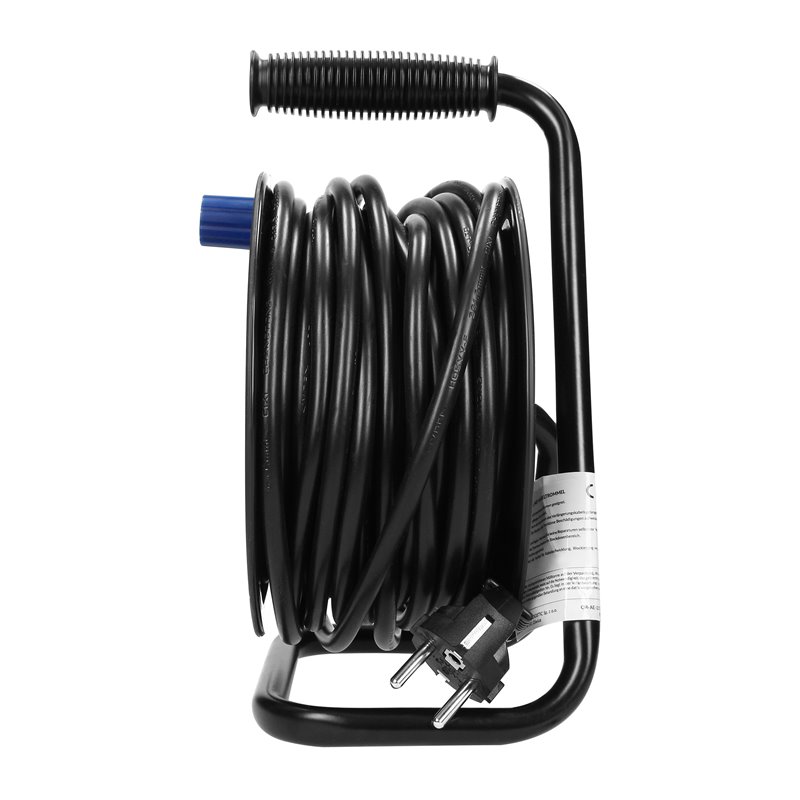 PRZEDŁUŻACZ BĘBNOWY MINI, 4 GNIAZDA 2P+Z (SCHUKO), METALOWY STOJAK, POLWINIT H05VV-F 3X1.5MM2 - 15M ORNO PRZEDŁUŻACZ BĘBNOWY MINI, 4 GNIAZDA 2P+Z (SCHUKO), METALOWY STOJAK, POLWINIT H05VV-F 3X1.5MM2 - 15M ORNO