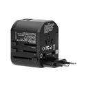 GOWORLD USB UNIWERSALNY ADAPTER PODRÓŻNY DO PONAD 200 KRAJÓW ŚWIATA, 100-240V, 8A, 2 X USB, 5V 2,4A INTELIGENTNA IDENTYFIKACJA O