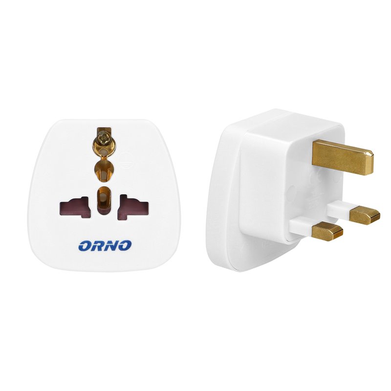 ADAPTER PODRÓŻNY - WORLD TO UK, 230V/13A, BIAŁY ORNO ADAPTER PODRÓŻNY - WORLD TO UK, 230V/13A, BIAŁY ORNO