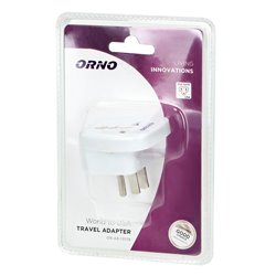 ADAPTER PODRÓŻNY - WORLD TO USA, 230V/10A, BIAŁY ORNO ADAPTER PODRÓŻNY - WORLD TO USA, 230V/10A, BIAŁY ORNO