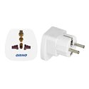 ADAPTER PODRÓŻNY - WORLD TO EU, 230V/10A, BIAŁY ORNO