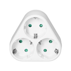ROZGAŁĘŹNIK TRÓJKĄTNY 3X2P+Z (SCHUKO), BIAŁY ORNO ROZGAŁĘŹNIK TRÓJKĄTNY 3X2P+Z (SCHUKO), BIAŁY ORNO