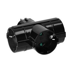 ROZGAŁĘŹNIK 3X2P+Z (SCHUKO), CZARNY ORNO ROZGAŁĘŹNIK 3X2P+Z (SCHUKO), CZARNY ORNO