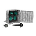 GNIAZDO OGRODOWE KAMIEŃ, 4X2P+Z, KABEL GUMOWY H07RN-F 3X1,5MM2, 3M, 2 TRYBY PRACY: AUTOMATYCZNY (MAX.1100W)/RĘCZNY (MAX.3680W) O GNIAZDO OGRODOWE KAMIEŃ, 4X2P+Z, KABEL GUMOWY H07RN-F 3X1,5MM2, 3M, 2 TRYBY PRACY: AUTOMATYCZNY (MAX.1100W)/RĘCZNY (MAX.3680W) O
