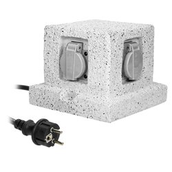 GNIAZDO OGRODOWE SŁUPEK, KABEL GUMOWY H07RN-F4X2P+Z, 3X1,5MM2, 3M ORNO GNIAZDO OGRODOWE SŁUPEK, KABEL GUMOWY H07RN-F4X2P+Z, 3X1,5MM2, 3M ORNO
