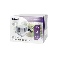 GNIAZDO OGRODOWE SŁUPEK, 4X2P+Z (SCHUKO), KABEL GUMOWY H07RN-F 3X1,5MM2, 3M ORNO GNIAZDO OGRODOWE SŁUPEK, 4X2P+Z (SCHUKO), KABEL GUMOWY H07RN-F 3X1,5MM2, 3M ORNO