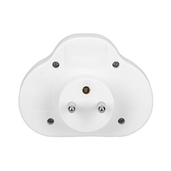 ROZGAŁĘŹNIK 2X2P+Z Z WŁĄCZNIKIEM, BIAŁY ORNO ROZGAŁĘŹNIK 2X2P+Z Z WŁĄCZNIKIEM, BIAŁY ORNO