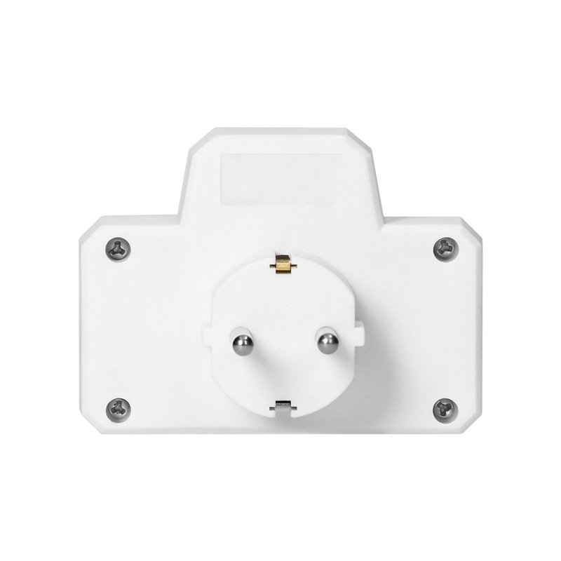 ROZGAŁĘŹNIK 2X2P+Z (SCHUKO) Z WŁĄCZNIKIEM, BIAŁY ORNO ROZGAŁĘŹNIK 2X2P+Z (SCHUKO) Z WŁĄCZNIKIEM, BIAŁY ORNO