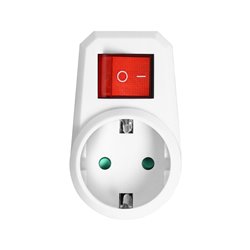 ADAPTER 1X2P+Z (SCHUKO) Z WŁĄCZNIKIEM, BIAŁY ORNO ADAPTER 1X2P+Z (SCHUKO) Z WŁĄCZNIKIEM, BIAŁY ORNO